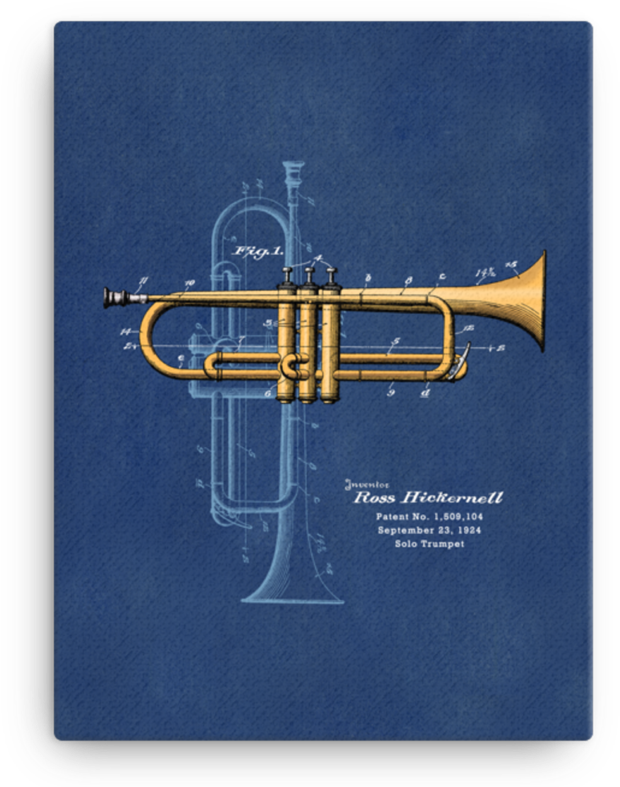 Trumpet Solo Wall Art Canvas (800x800), Png Download