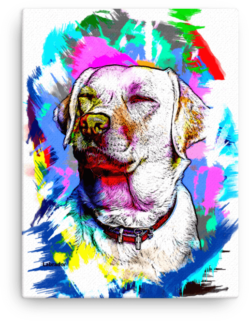 Labrador Artistic Photo Art Canvas (1000x1000), Png Download