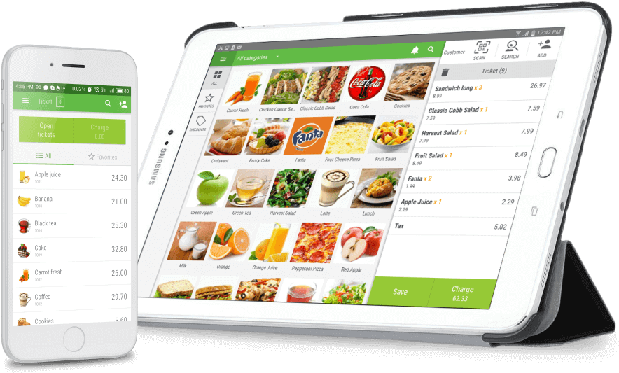 Food Service Pos System (890x533), Png Download