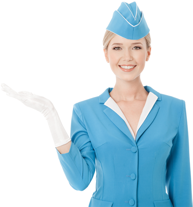 Stewardess Png, Download Png Image With Transparent (650x697), Png Download