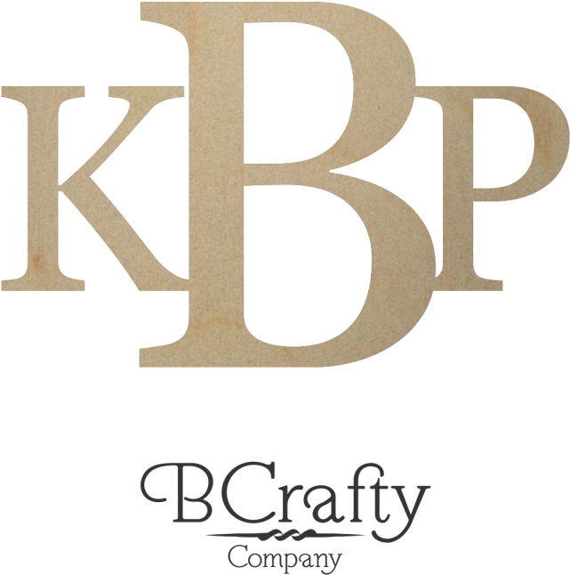 Wooden Initial Monogram (684x912), Png Download