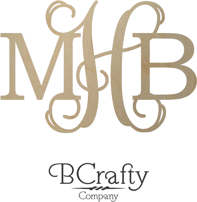 Diametric Wooden Monogram Letters (684x912), Png Download