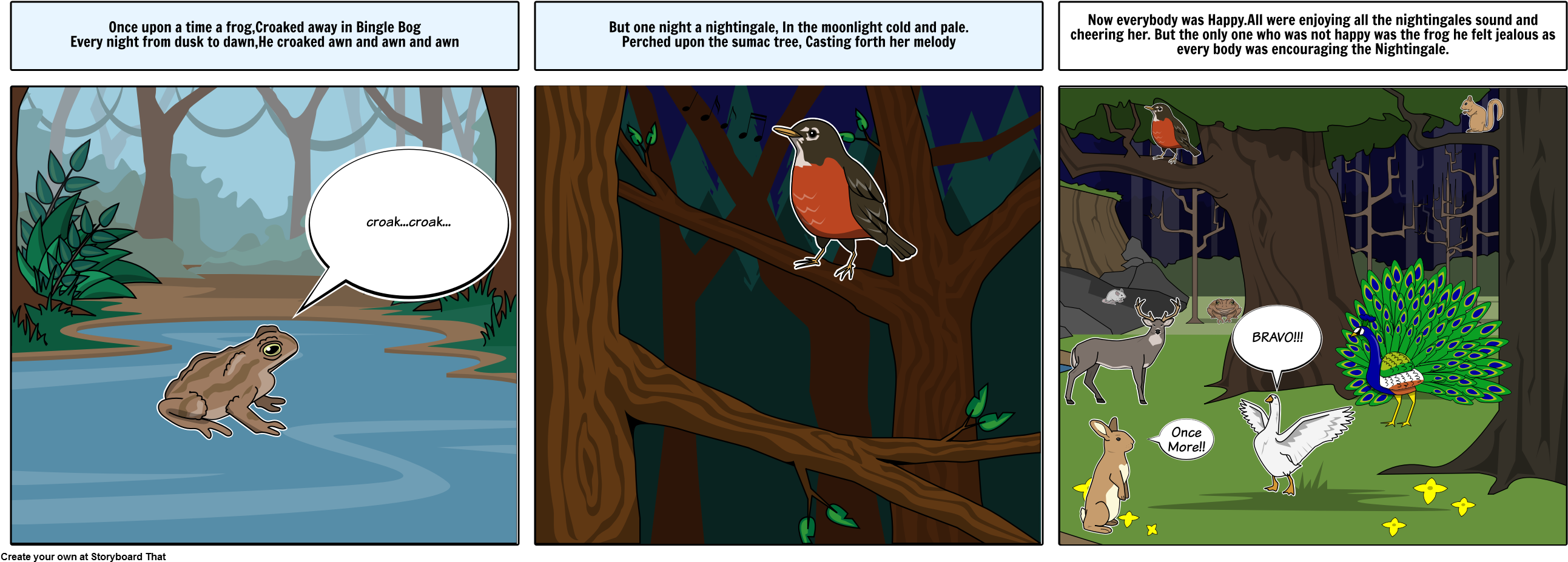 Frog And The Nightingale (2619x960), Png Download