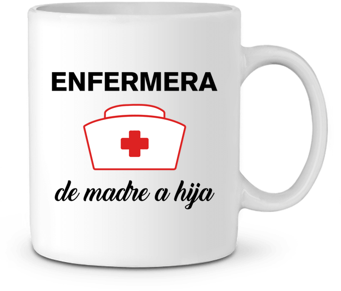 Mug En Céramique Enfermera De Madre A Hija Par Tunetoo (690x850), Png Download