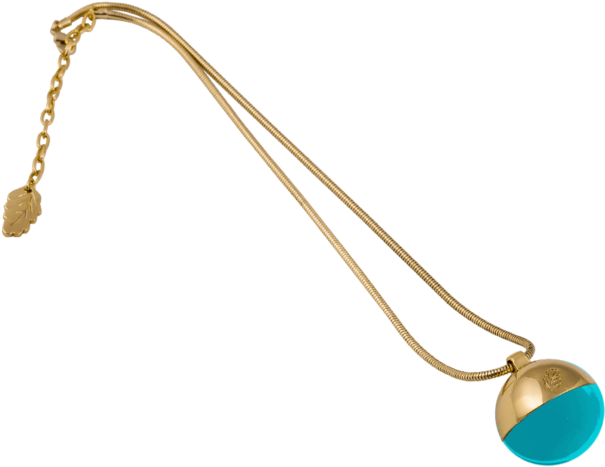 Ioaku The Planet Amulet 45 Gold Turqouise (1000x880), Png Download