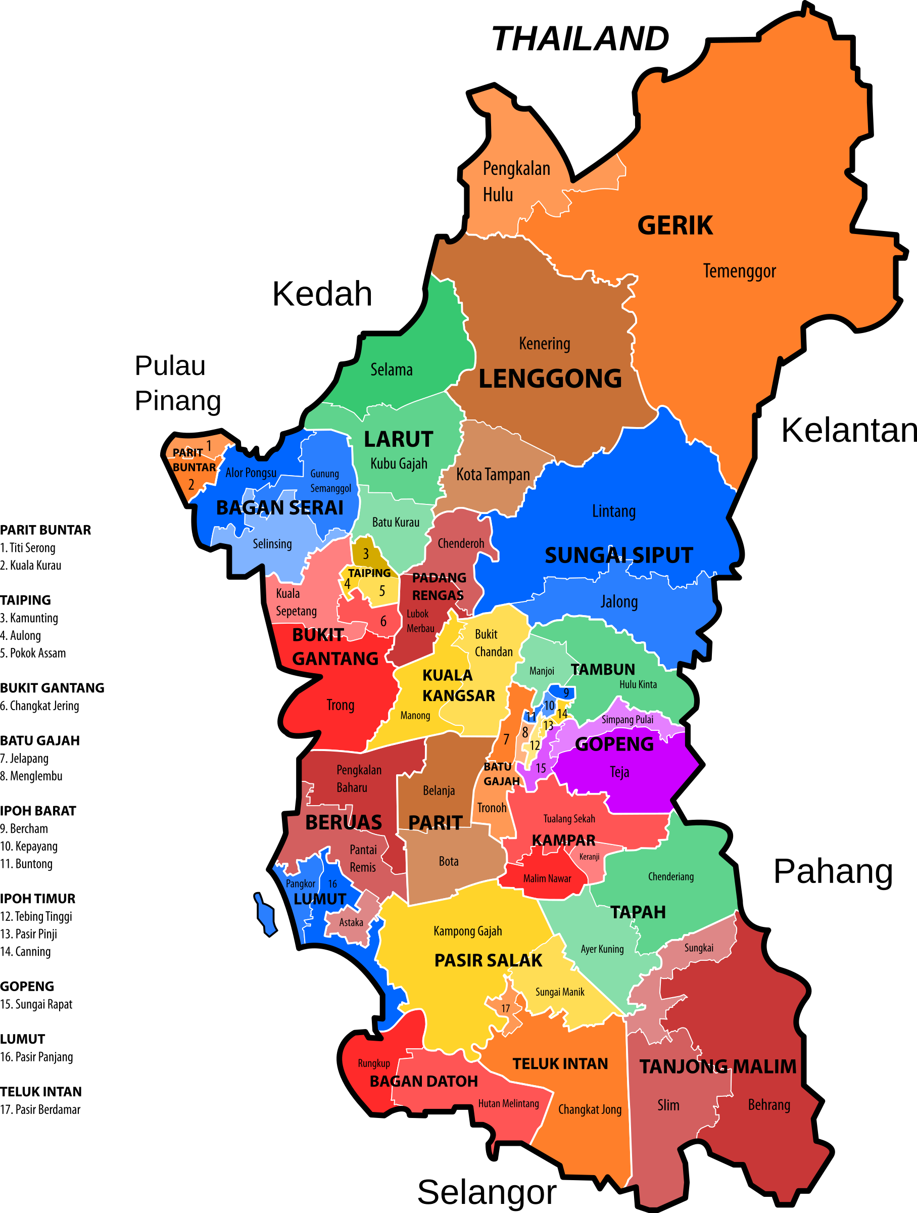 This Free Icons Png Design Of Perak New Electoral Map (1815x2400), Png Download