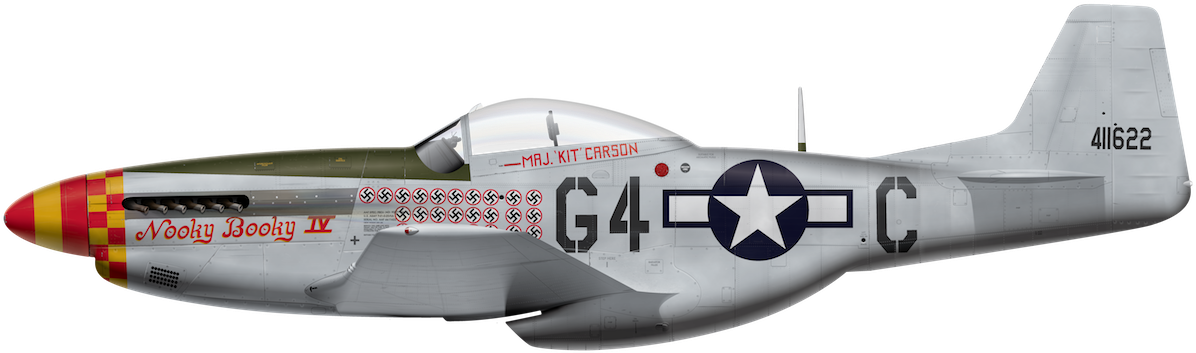 P-51d "nooky Booky (1280x469), Png Download
