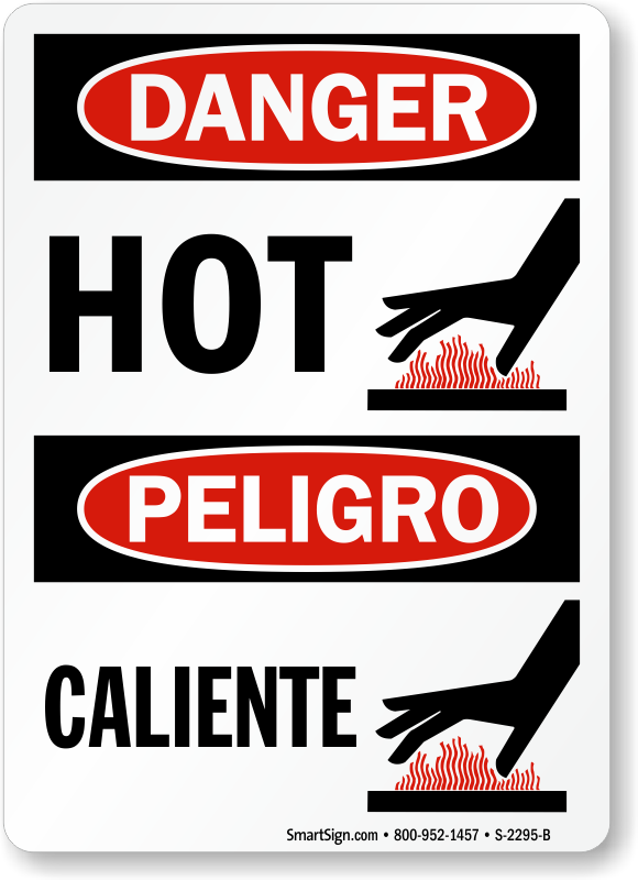 Bilingual Osha Danger / Peligro Sign (580x800), Png Download