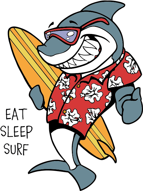 Shark Clipart Surfer (700x700), Png Download