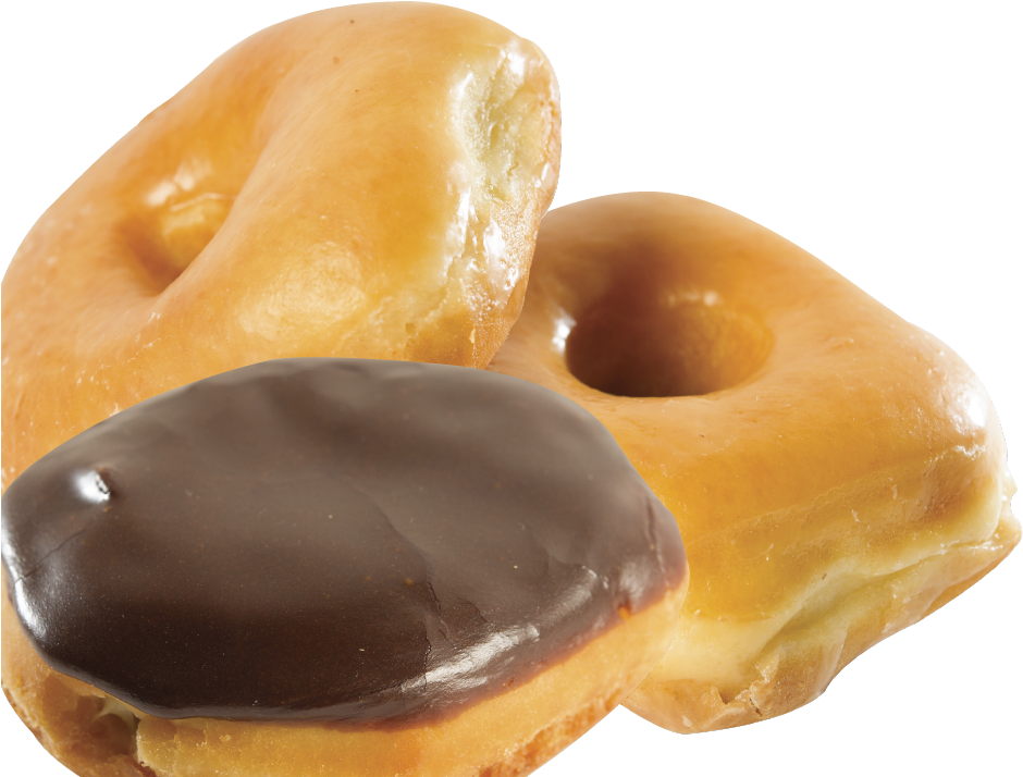 Donuts Milk Coffee Drink (971x801), Png Download