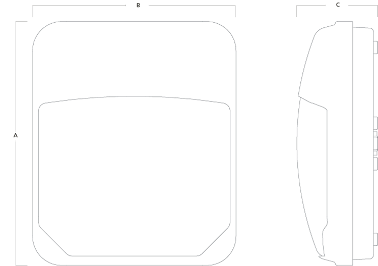 Metro Led Bulkhead Line Drawing (876x534), Png Download