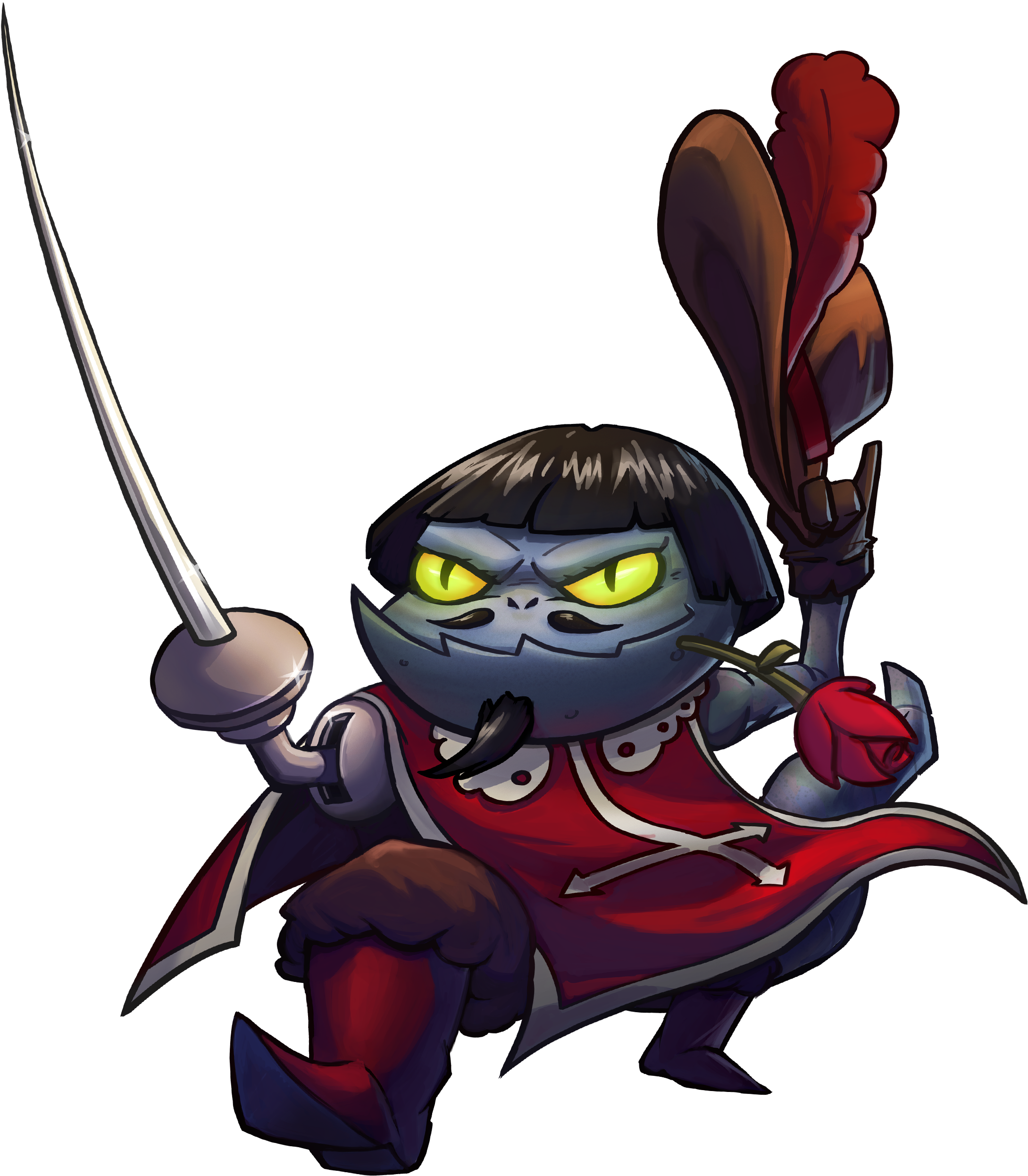 Characterrender Chameleon Skin Musketeer Redbg (2480x3508), Png Download