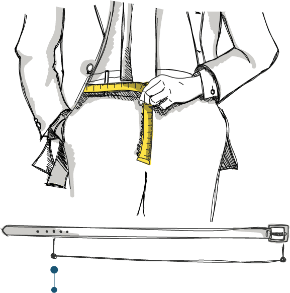 The Measurement Of Your Waist Corresponds To The Length (810x593), Png Download