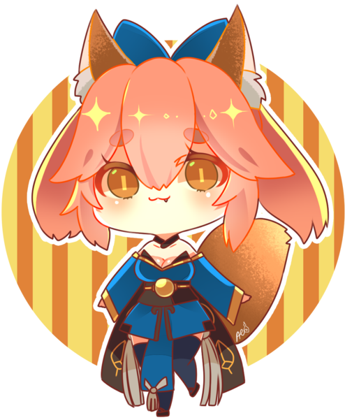 Colored Cute Anime Chibi (600x600), Png Download