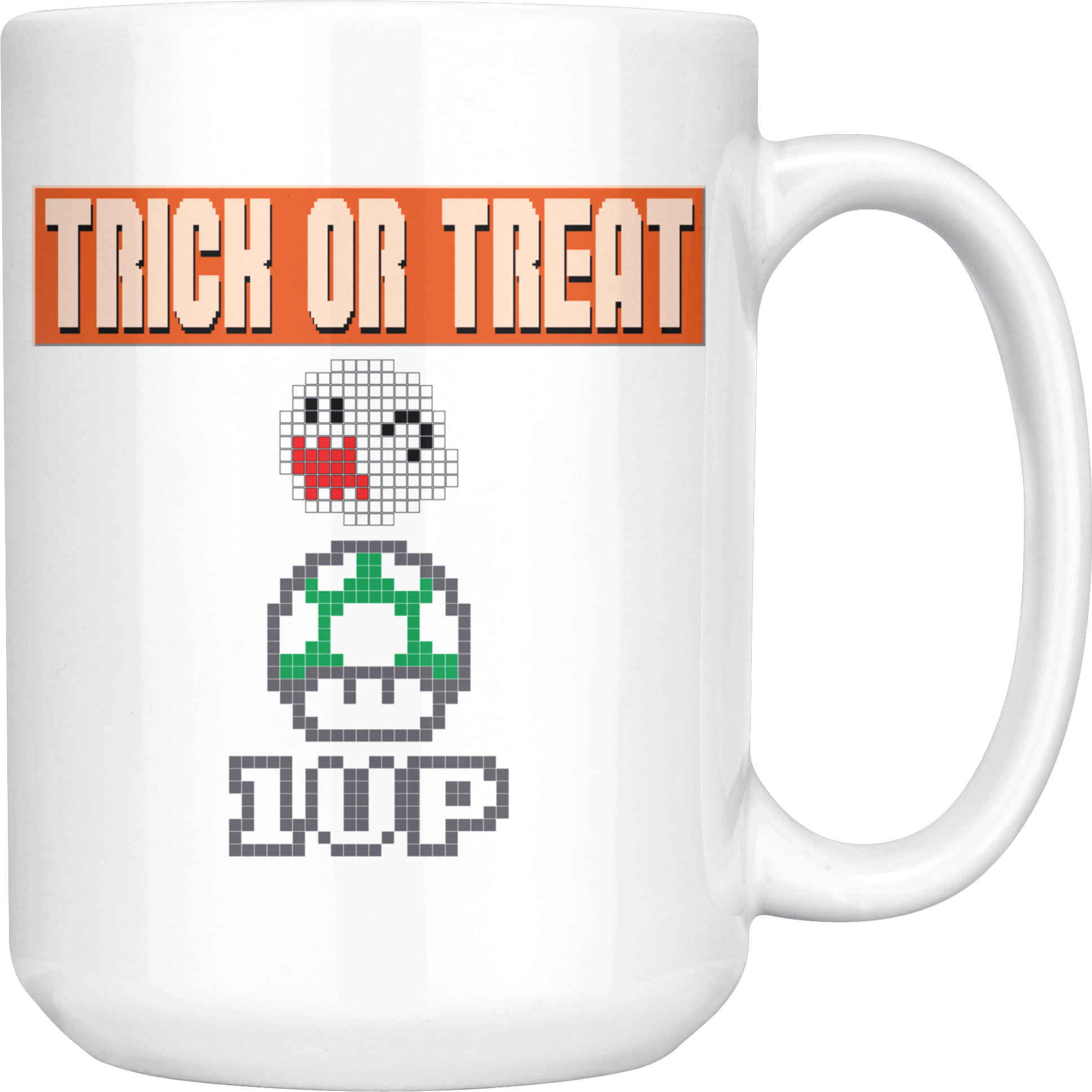 Trick Or Treat Retro Gaming Mug (2000x2000), Png Download