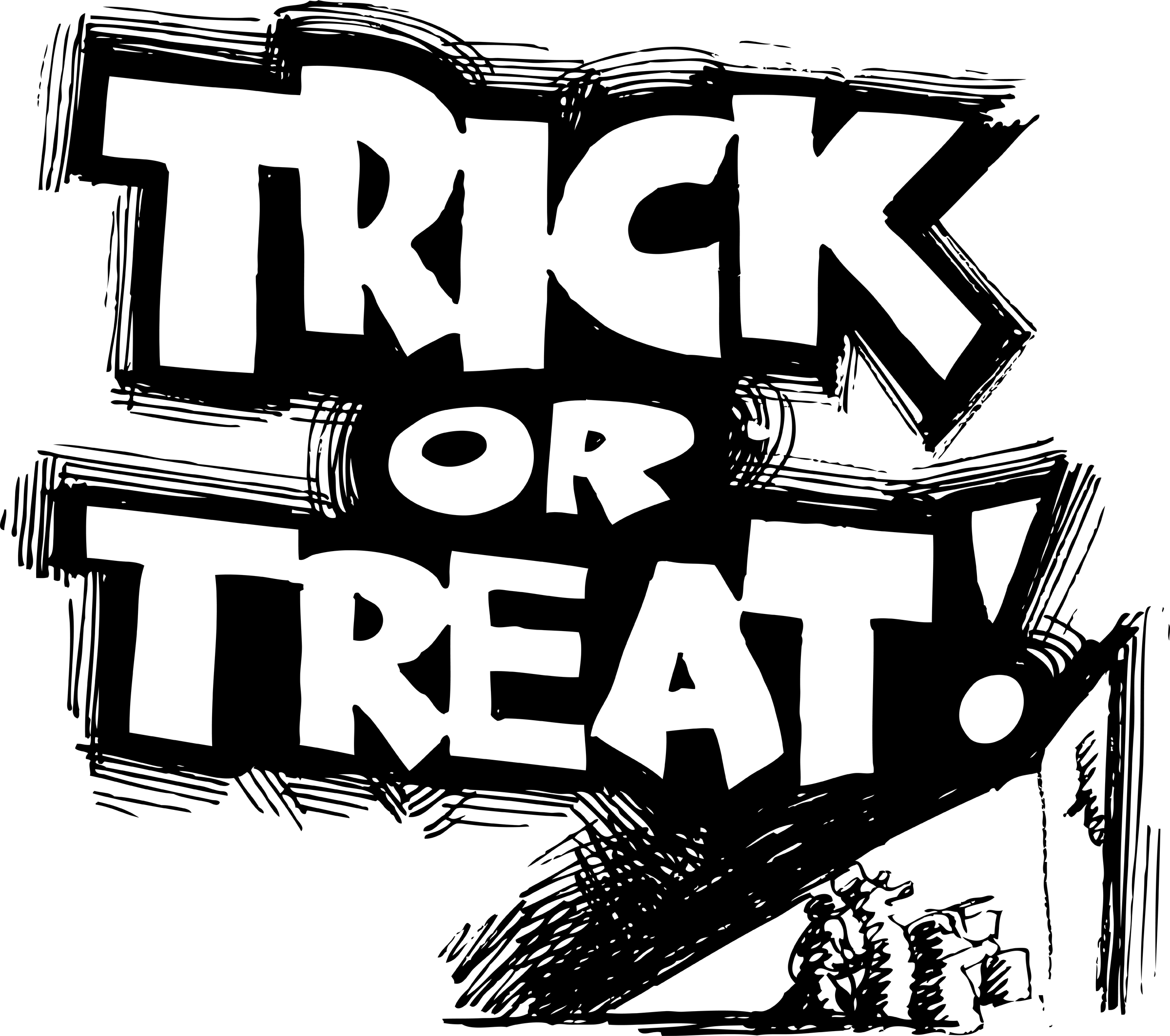 Trick Or Treat Png (2400x2126), Png Download