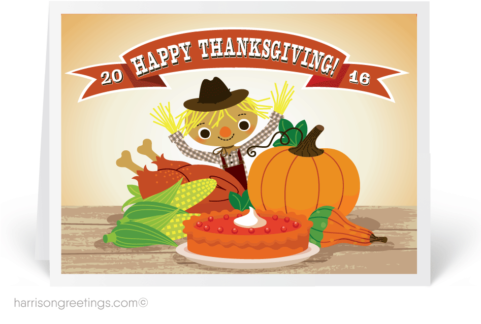 Autumn Blessings Thanksgiving Card [tg99] (946x704), Png Download