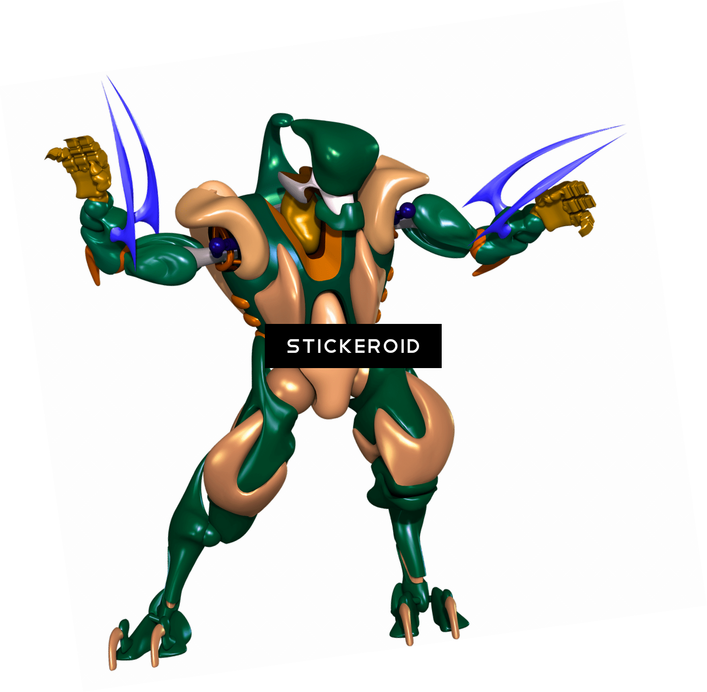 Multicolor Robot Green And Brown (1439x1410), Png Download