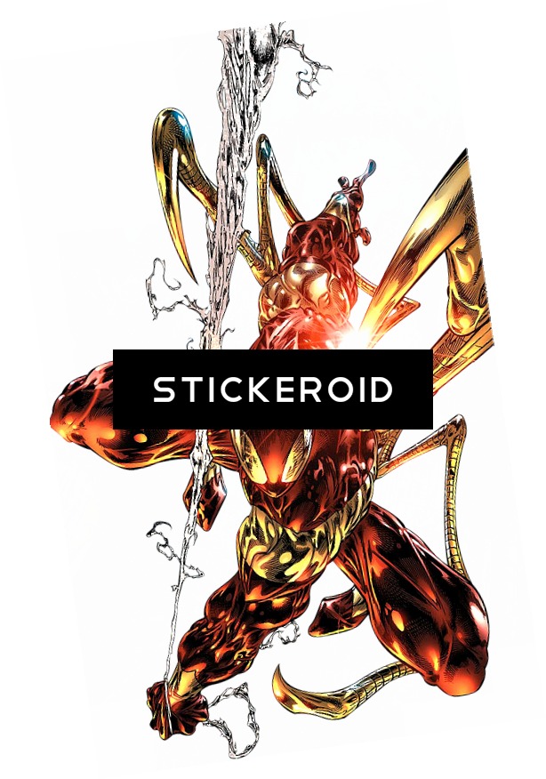 Iron Spiderman (614x876), Png Download