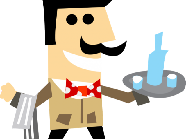 Bartender Clipart Cafe Waiter (640x480), Png Download