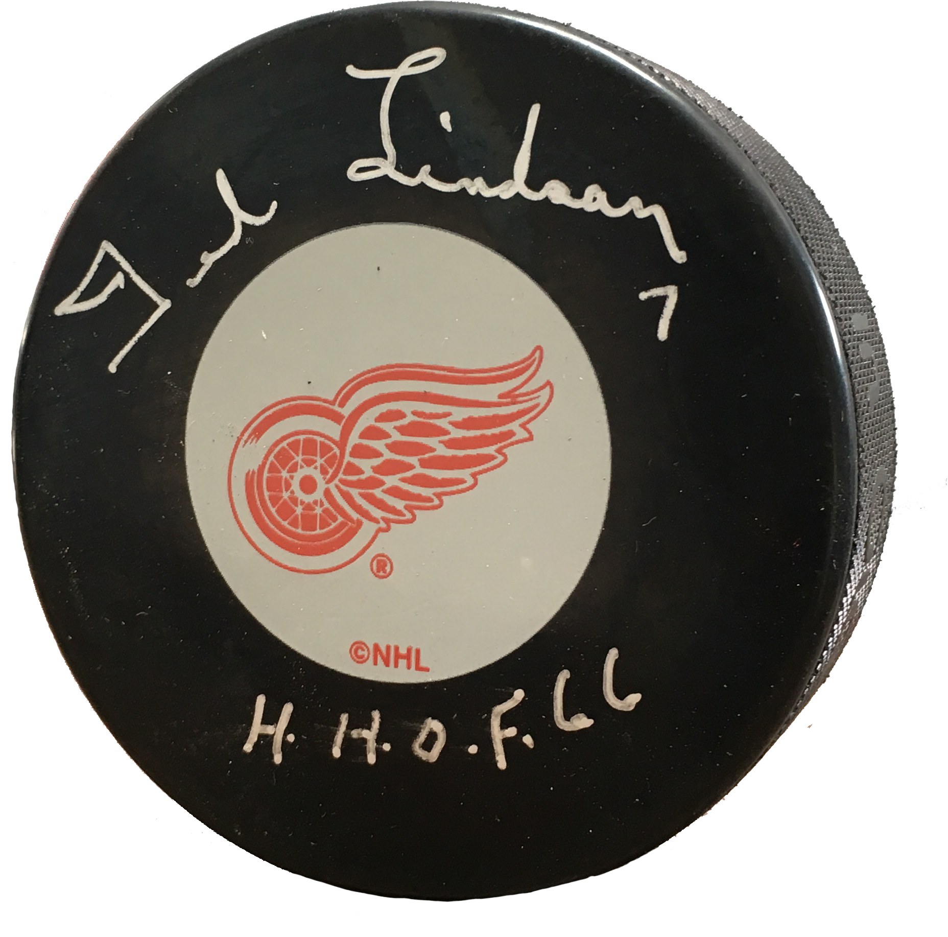 Autographed Ted Lindsay Puck (2759x2511), Png Download