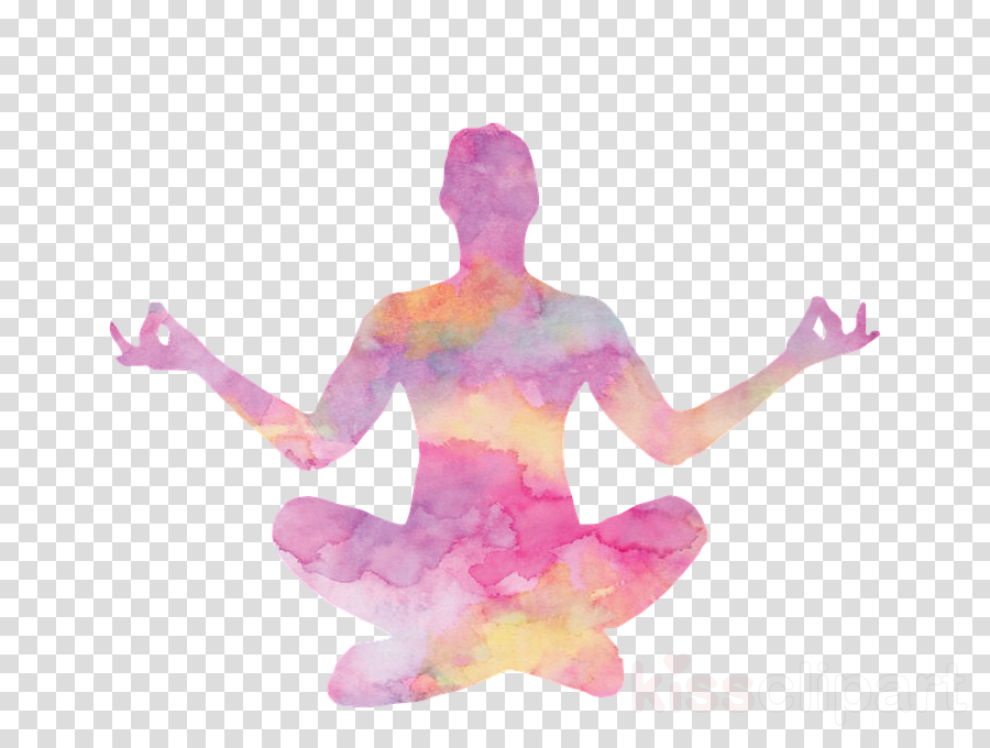 Yoga Pose Silhouette Clipart Yoga Lotus Position Clip (900x680), Png Download