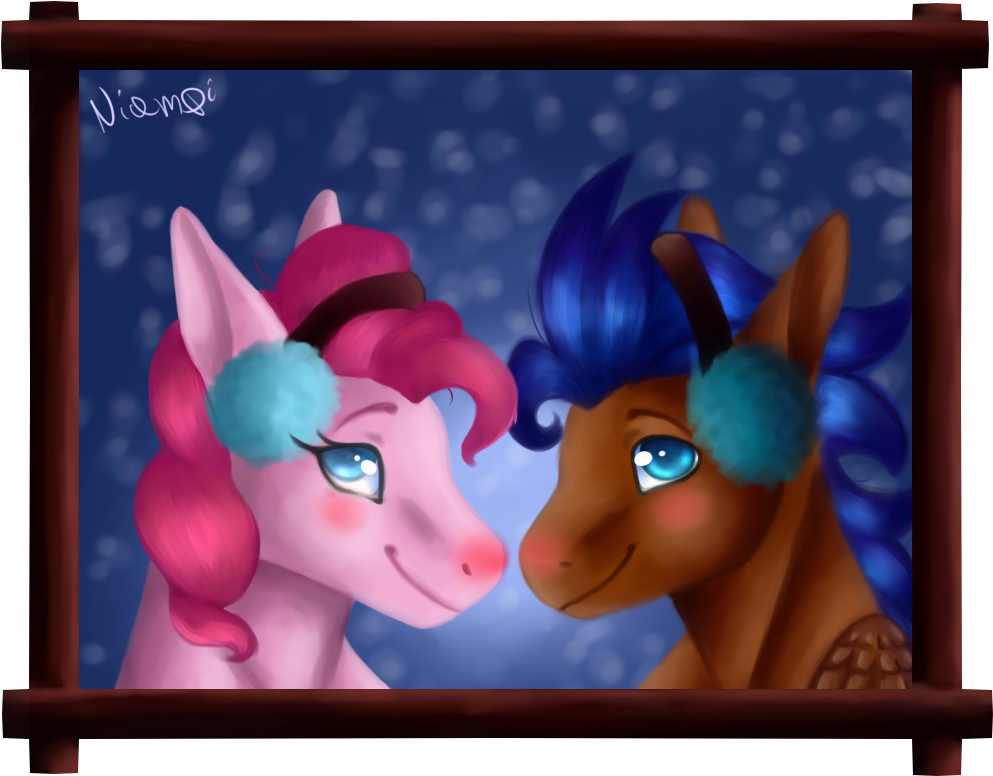 Niampi, Blushing, Canon X Oc, Duo, Earmuffs, Earth (1000x789), Png Download