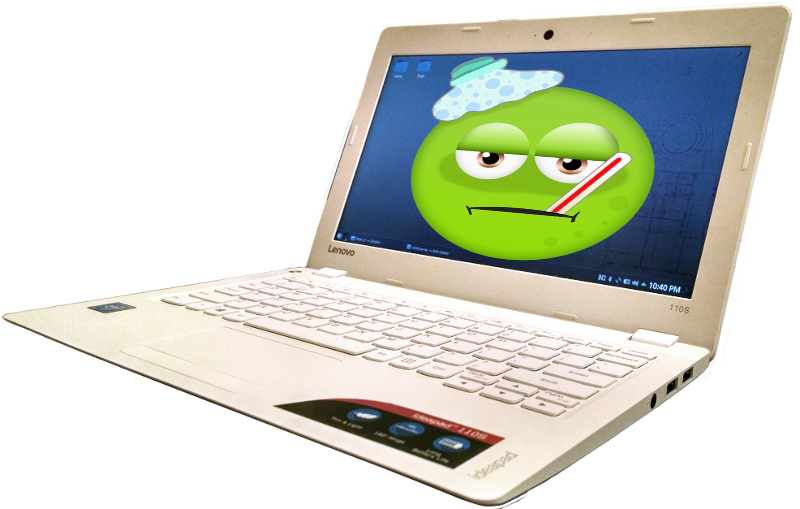 Lenovo 110s Title-broken (800x509), Png Download
