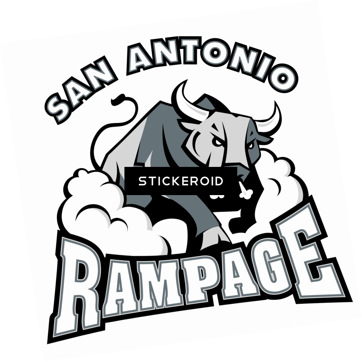 San Antonio Rampage Bull's Head (1155x1156), Png Download