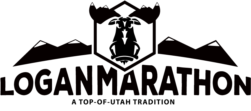 Logan Marathon Logo Horiz Blck (861x388), Png Download