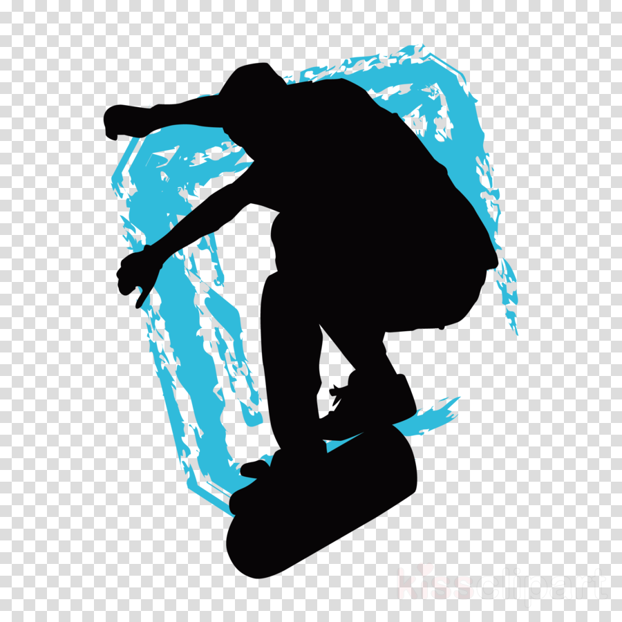 Silhouette Clipart Skateboarding (900x900), Png Download