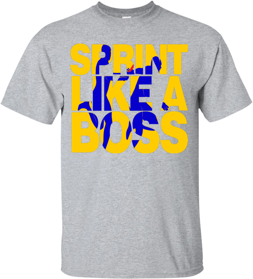 Sprint Like A Boss Boys Relay T-shirt (1155x1155), Png Download
