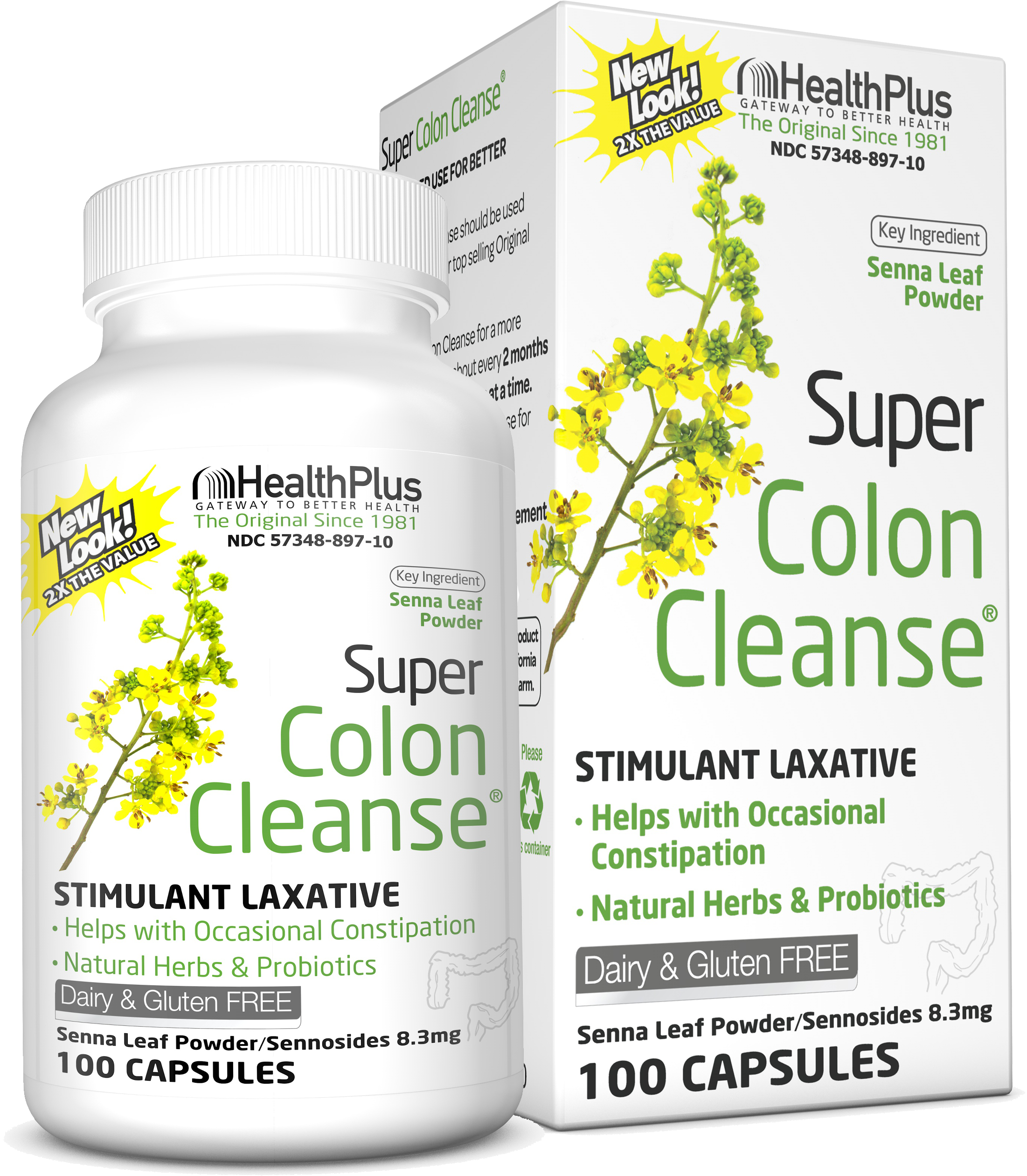 Health Plus 10 Day Super Colon Cleanse (3096x3096), Png Download