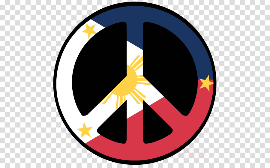 Peace Sign Philippine Flag Clipart Flag Of The Philippines (900x560), Png Download