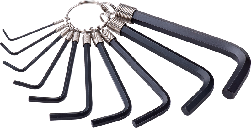 10 Pc Hex Key Ring Set (800x410), Png Download