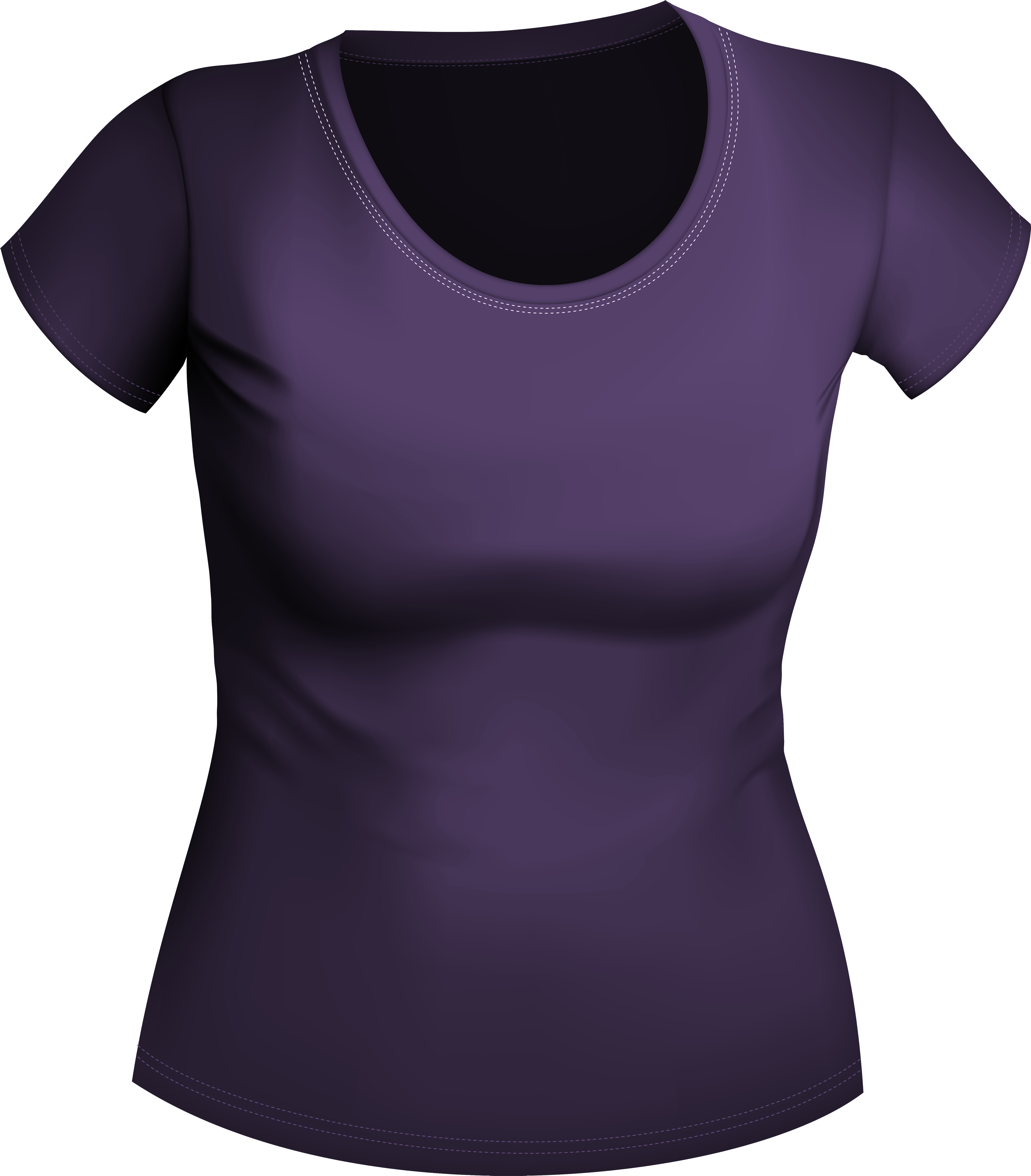 Female Purple Shirt Png Clipart (4383x5000), Png Download