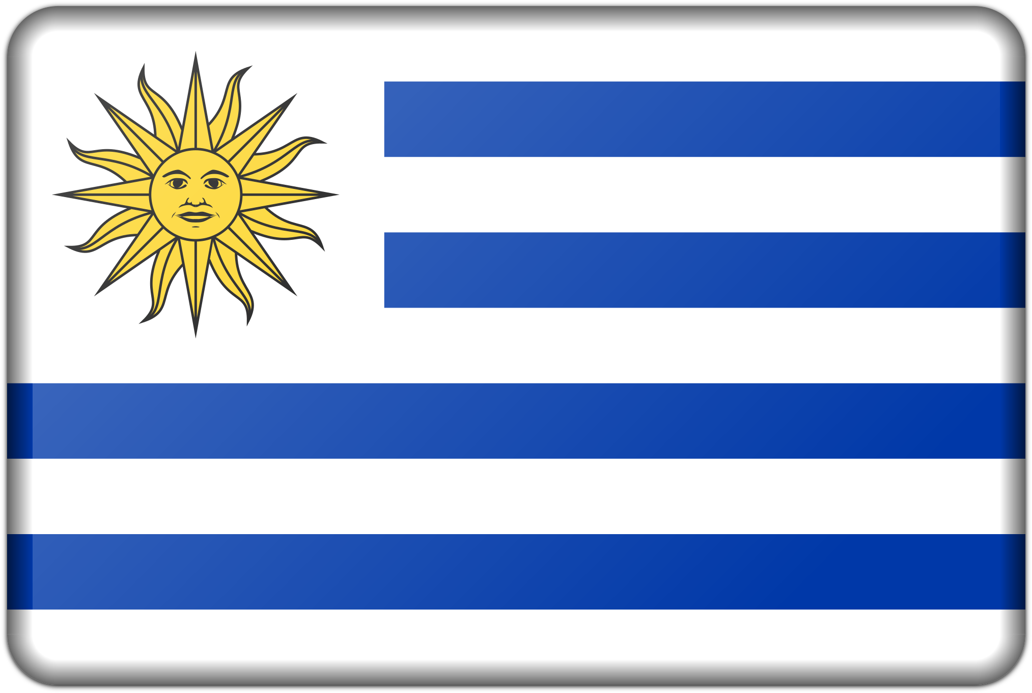 This Free Icons Png Design Of Uruguay Flag (2400x1600), Png Download