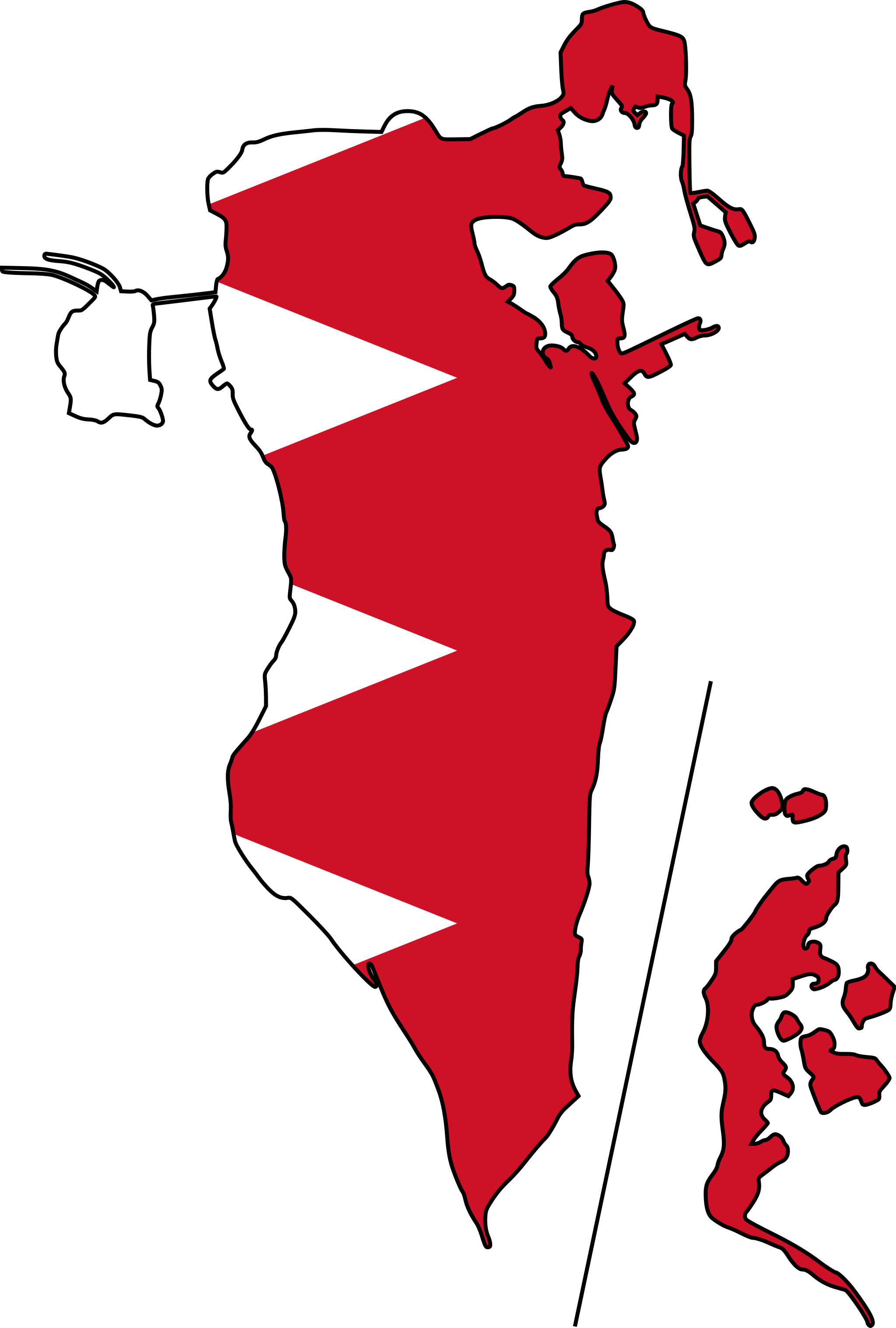 Bahrain Click On The Bahrain Flag Map Png Transparent (2048x3034), Png Download