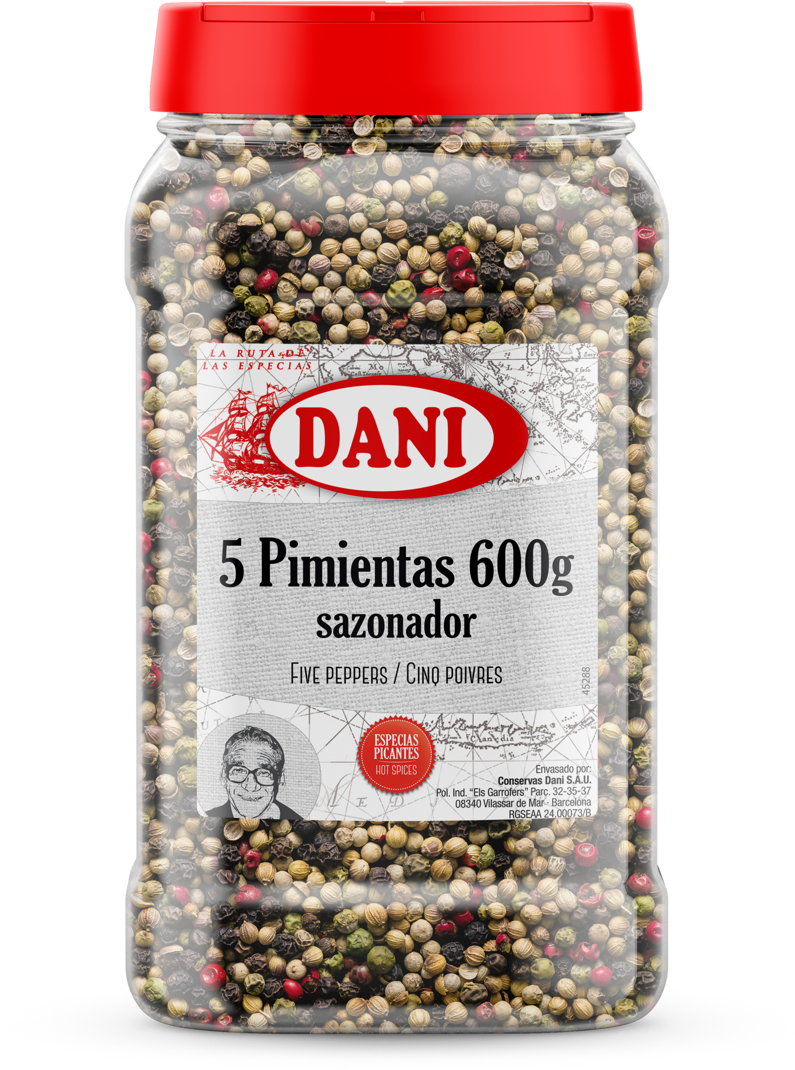 Five Peppers Seasoning 600g (2600x2600), Png Download