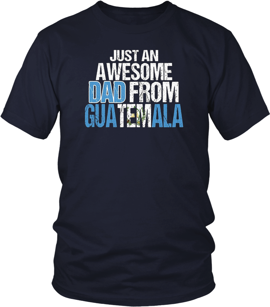 Awesome Dad Guatemala Flag T-shirt Distessed (1000x1000), Png Download