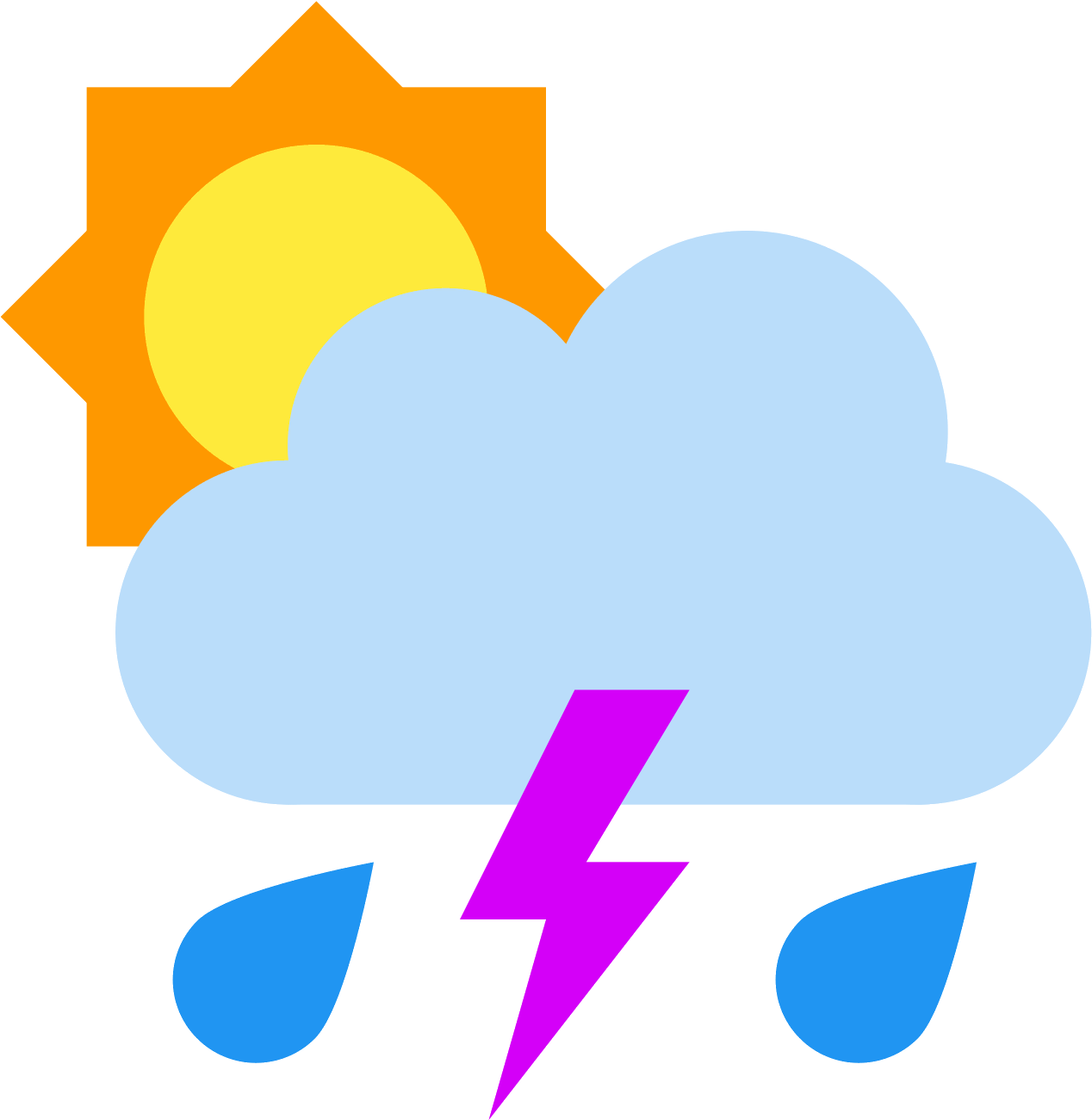 Stormy Weather Icon (1600x1600), Png Download