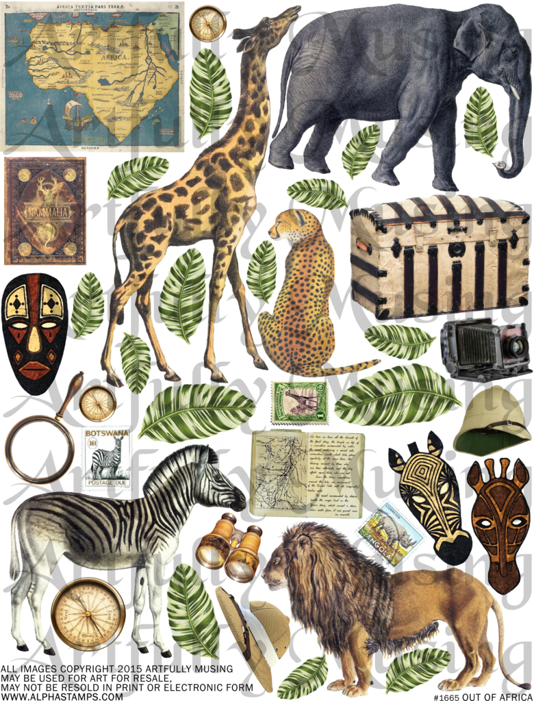 New Out Of Africa Collage Sheet (780x1024), Png Download