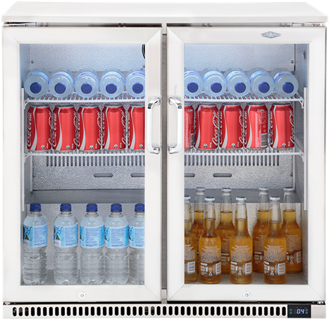 Bs28200 200ltr Alfresco Fridge Double Door (800x500), Png Download