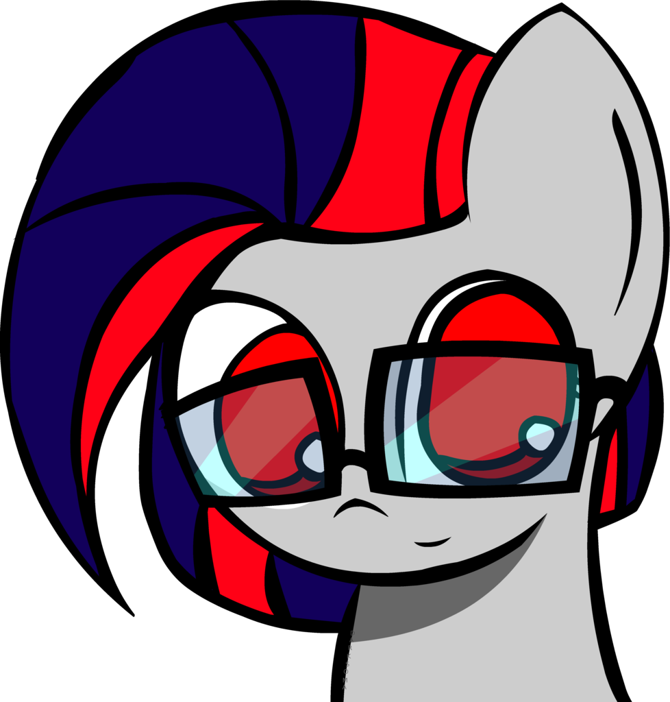 Darksoma, Blue Hair, Cute, Darksun, Female, Glasses, (978x1024), Png Download