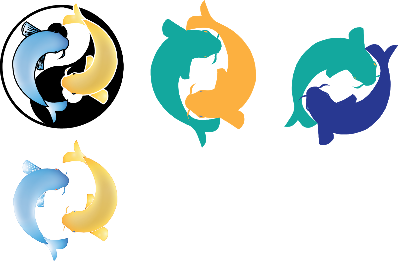 End I Took The Two Koi From The First, Removed The (1600x1054), Png Download