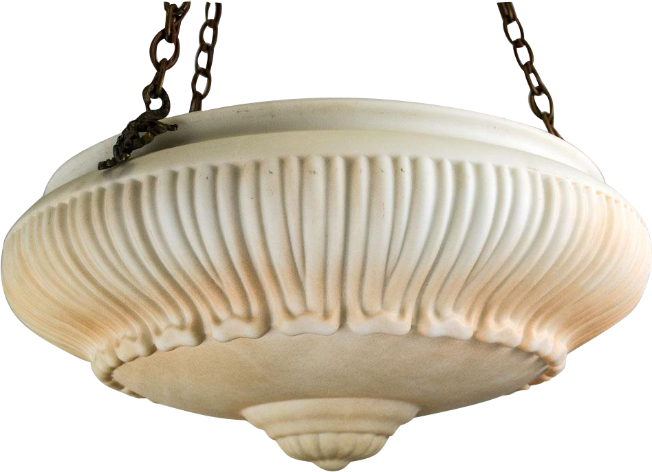 1920's American Glass Gravity Bowl Pendant (947x947), Png Download
