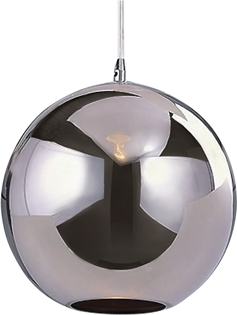 Pendente Esfera De Vidro Cromado (1920x784), Png Download