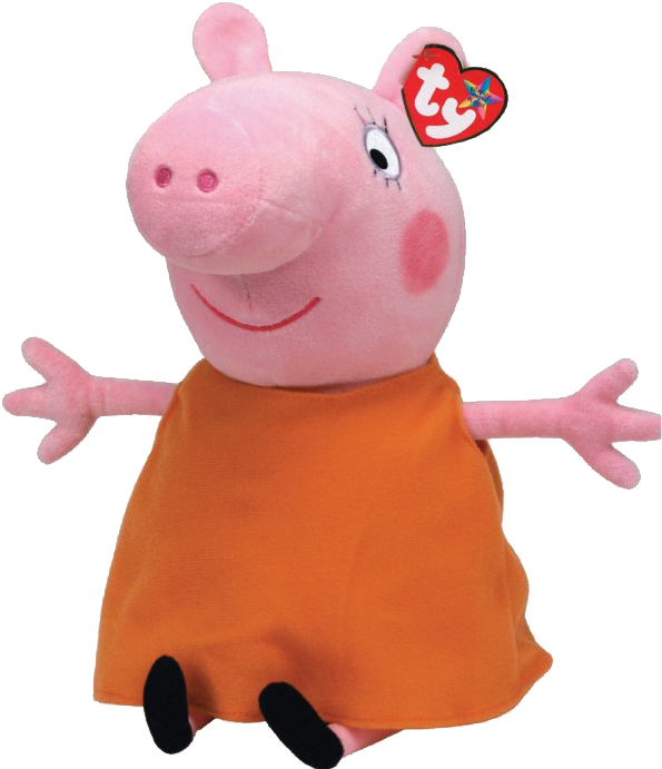 Peppa Pig Mummy Medium Plush (1417x1064), Png Download