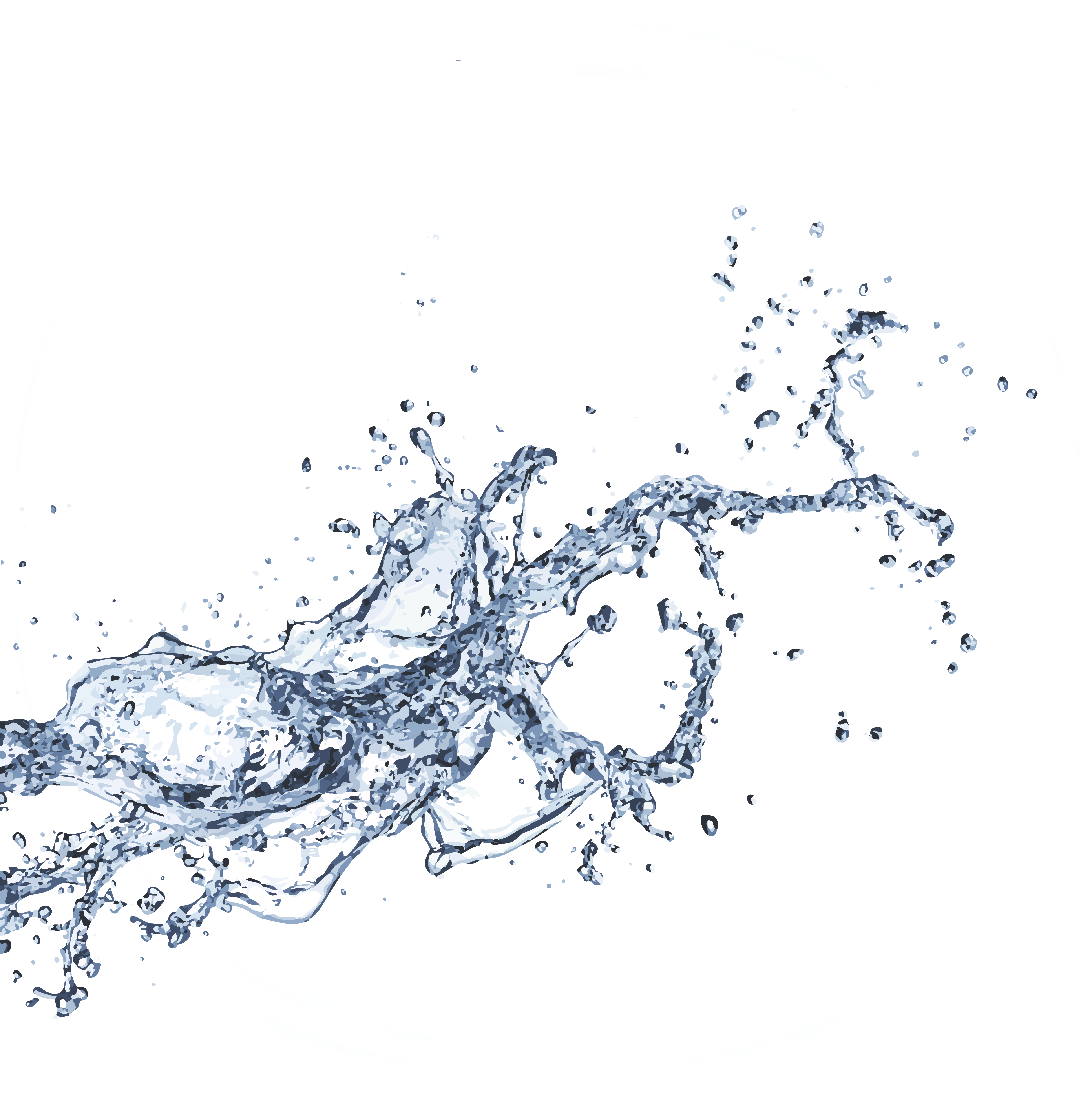 Splash Dynamic Blue Drops Transprent Png Free (5000x5000), Png Download