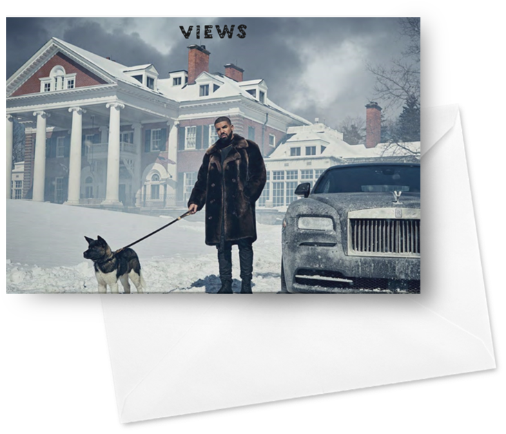 Cartão Poster Views De Drake Drizzy Brasilna (800x800), Png Download